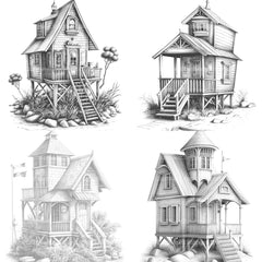 Beach House Coloring Book - CraftNest - Digital Crafting and Art