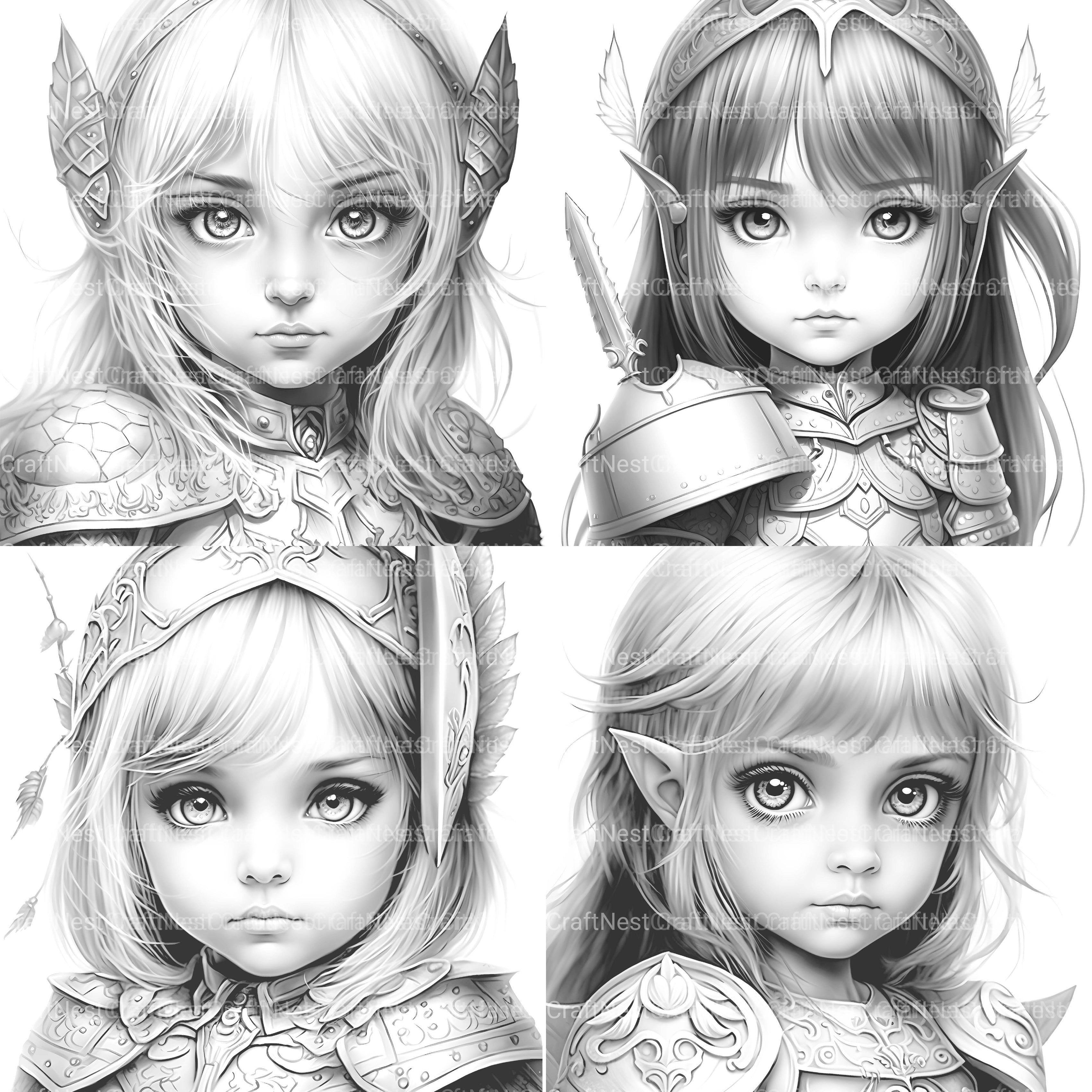 Princess Coloring Book 1 - CraftNest - Digital Crafting and Art