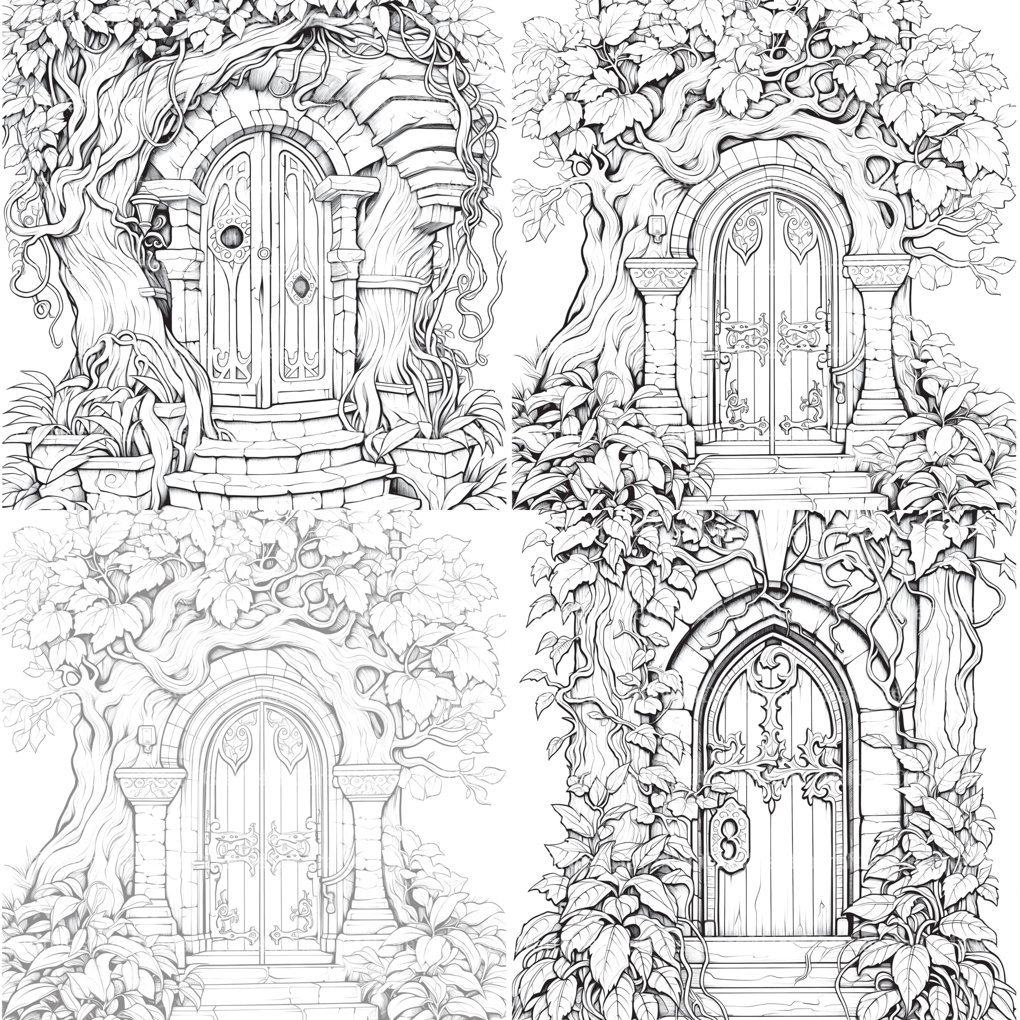 Blooming Door Coloring Book - CraftNest - Digital Crafting and Art