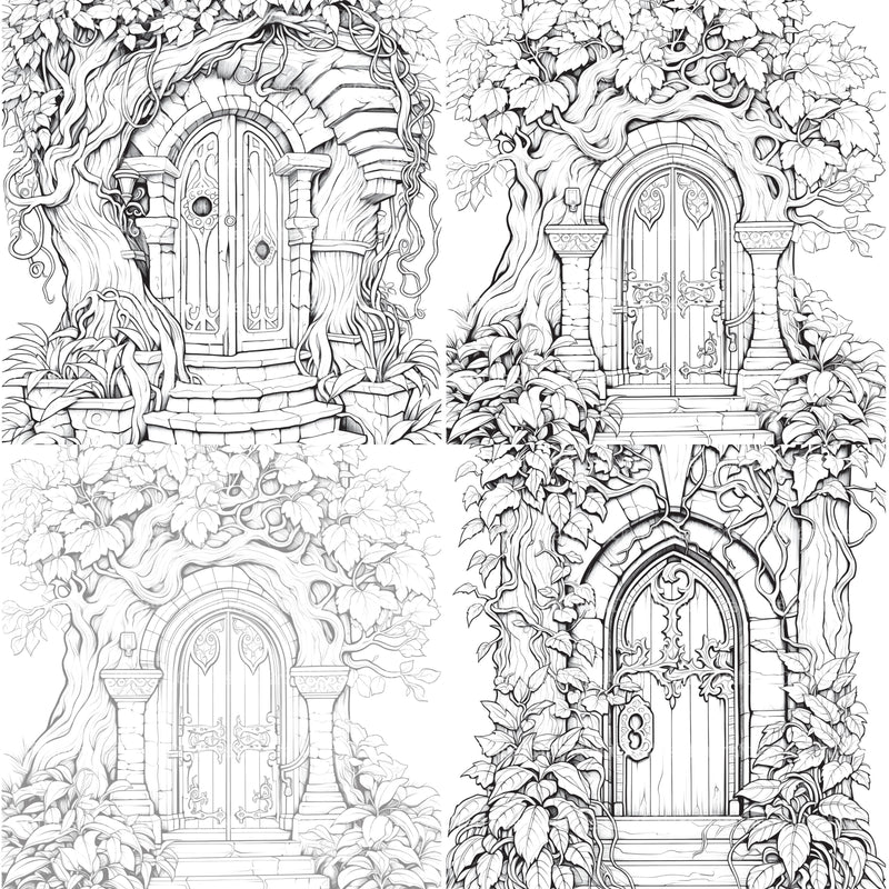 Blooming Door Coloring Book - CraftNest - Digital Crafting and Art