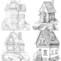 Norwegian Tiny House Coloring Book - CraftNest - Digital Crafting and Art