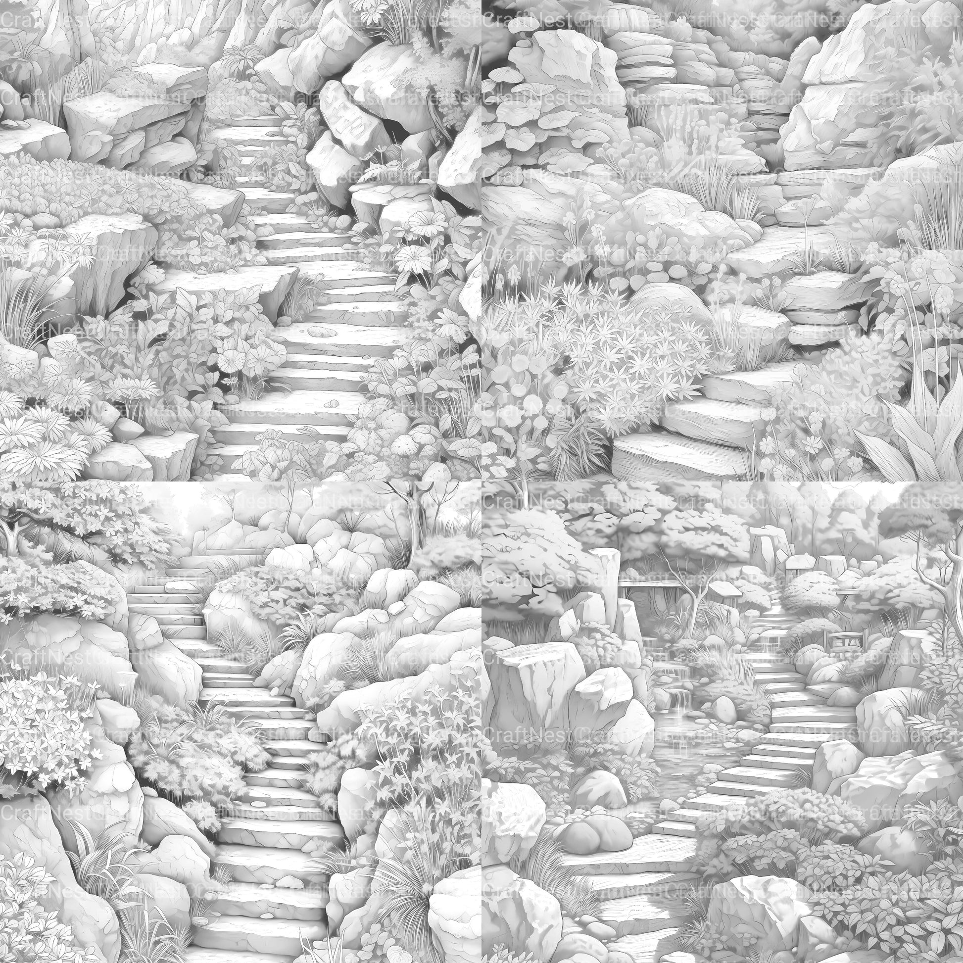 Rock Garden Coloring Book - CraftNest - Digital Crafting and Art