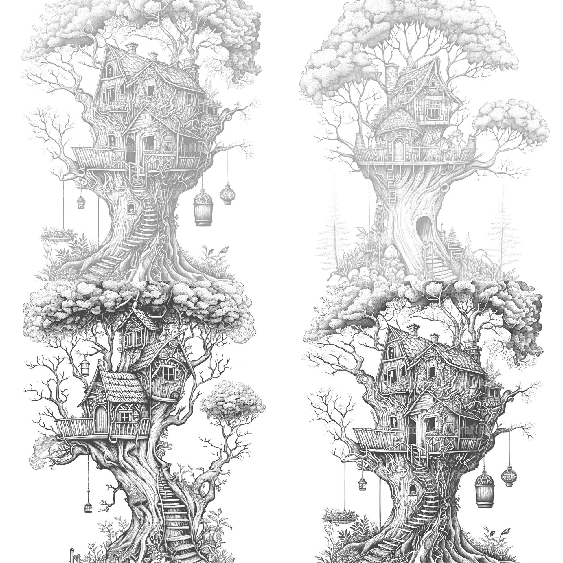 Treehouse Coloring Book 3 - CraftNest - Digital Crafting and Art
