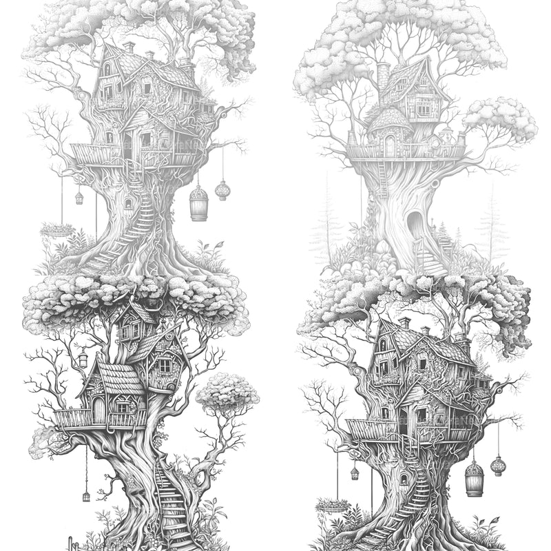 Treehouse Coloring Book 3 - CraftNest - Digital Crafting and Art