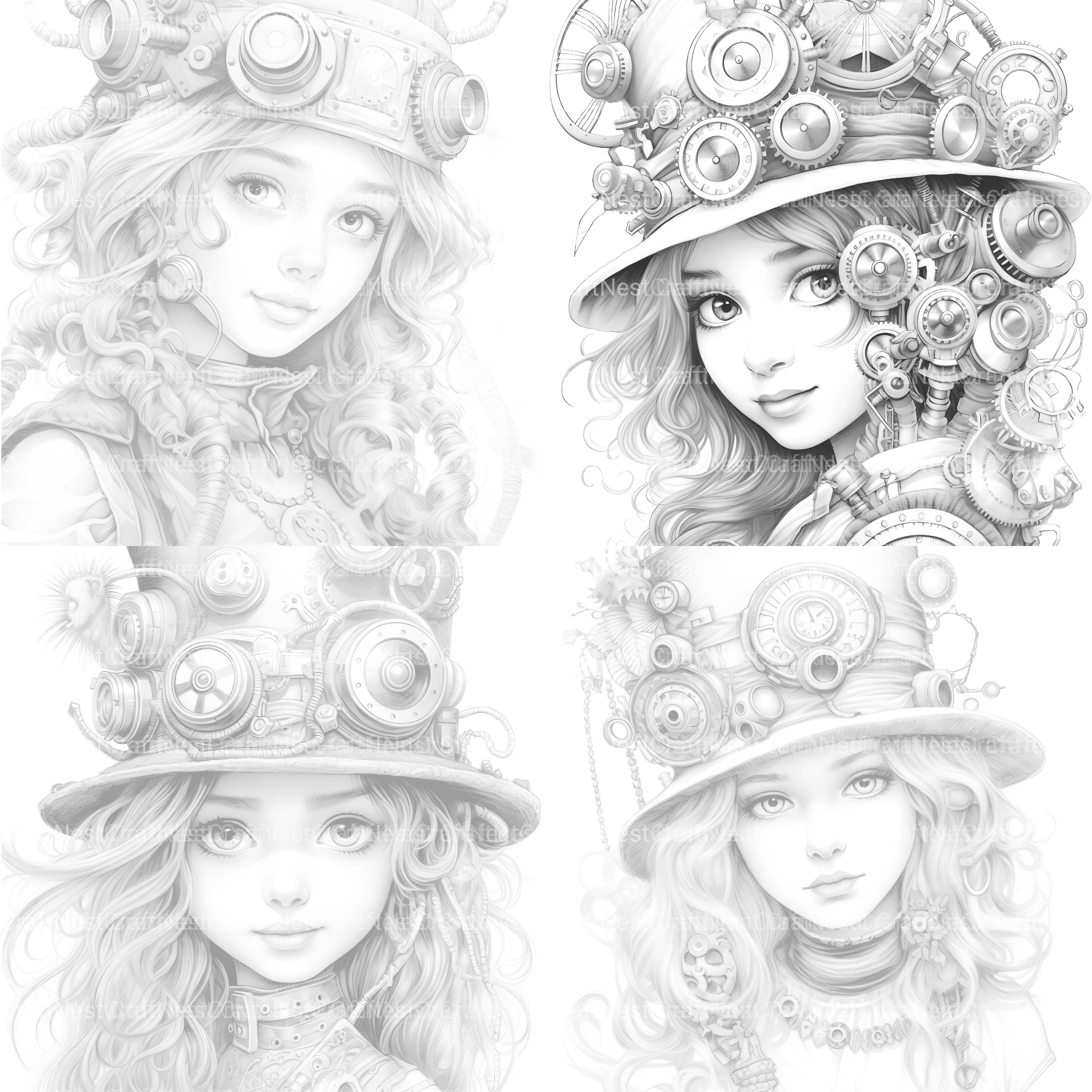 Victorian Girl Coloring Book - CraftNest - Digital Crafting and Art