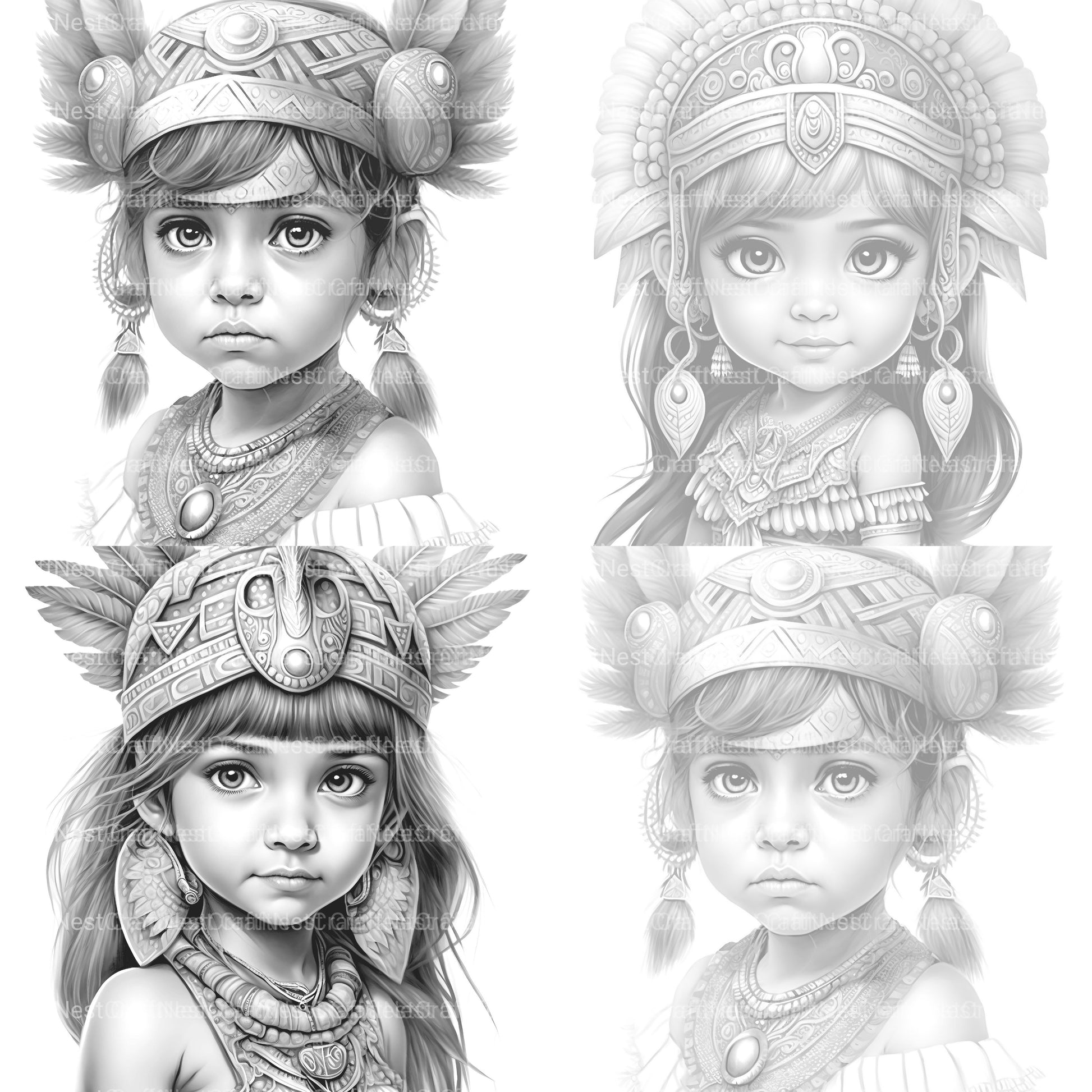 Aztec Boy Coloring Book - CraftNest - Digital Crafting and Art