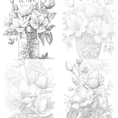 Magnolia Flower Coloring Book - CraftNest - Digital Crafting and Art