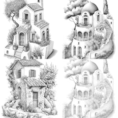 Greek Tiny House Coloring Book - CraftNest - Digital Crafting and Art