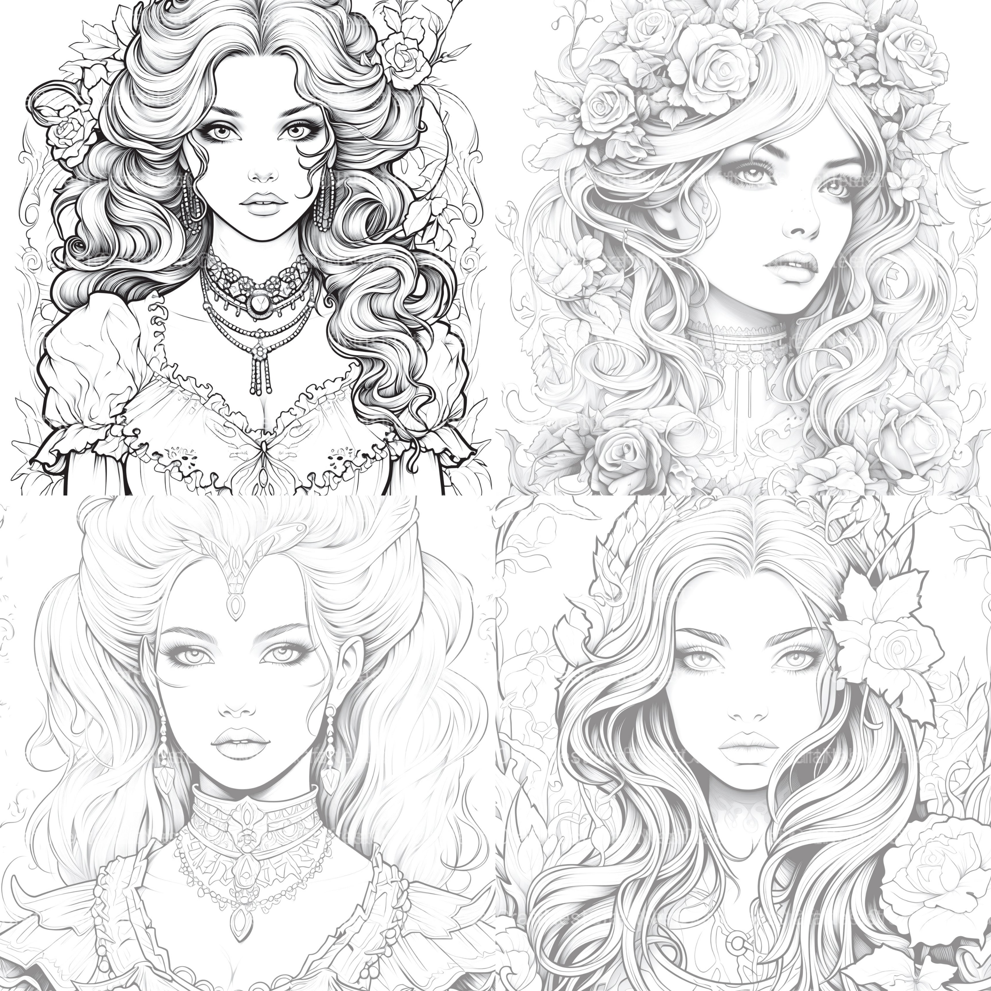 Little Princess Coloring Book - CraftNest - Digital Crafting and Art