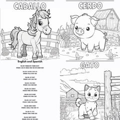 Barnyard Animals Learning Coloring Book - CraftNest - Digital Crafting and Art