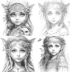 Fairy Girl Coloring Book - CraftNest - Digital Crafting and Art