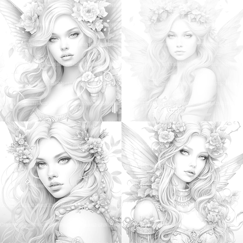 Beautiful Fairy Coloring Book - CraftNest - Digital Crafting and Art