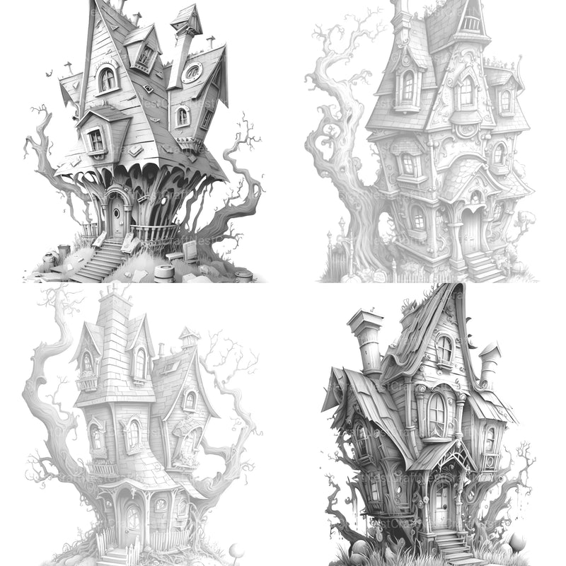 Haunted House Coloring Book - CraftNest - Digital Crafting and Art
