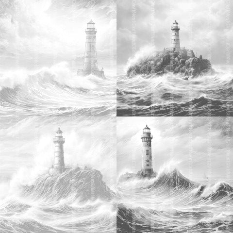 Lighthouses Coloring Book - CraftNest - Digital Crafting and Art