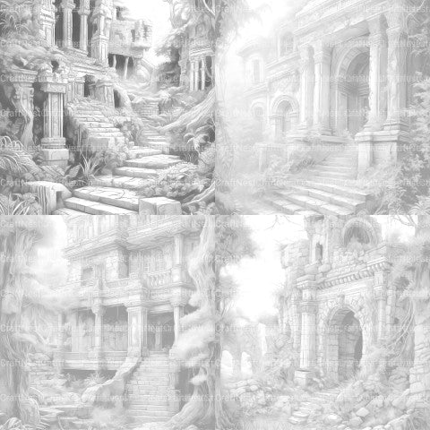 Lost Ruins Coloring Book - CraftNest - Digital Crafting and Art