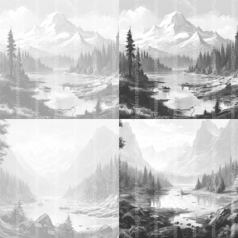 Landscape Scenes Coloring Book - CraftNest - Digital Crafting and Art