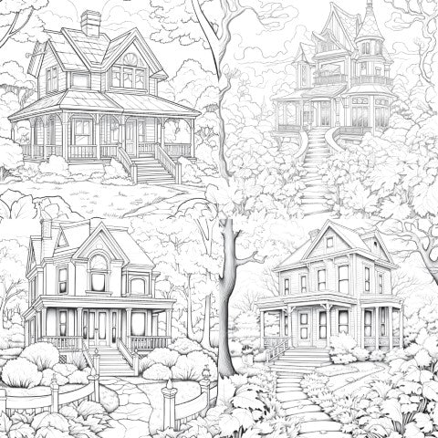Autumn House Coloring Book - CraftNest - Digital Crafting and Art