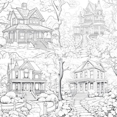 Autumn House Coloring Book - CraftNest - Digital Crafting and Art
