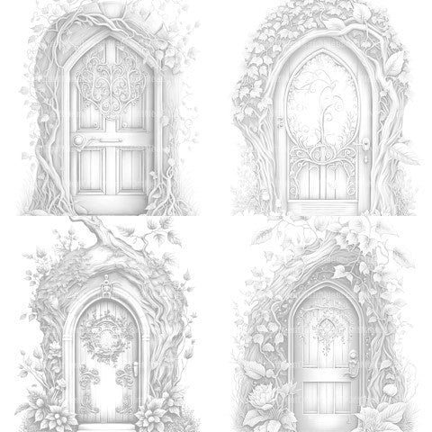 Enchanted Fairy Doors Coloring Book - CraftNest - Digital Crafting and Art