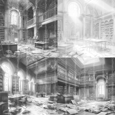 Lost Library Coloring Book - CraftNest - Digital Crafting and Art