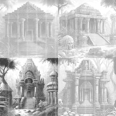 Lost Temples Coloring Book - CraftNest - Digital Crafting and Art