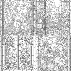 Stained Glass Garden Coloring Book - CraftNest - Digital Crafting and Art