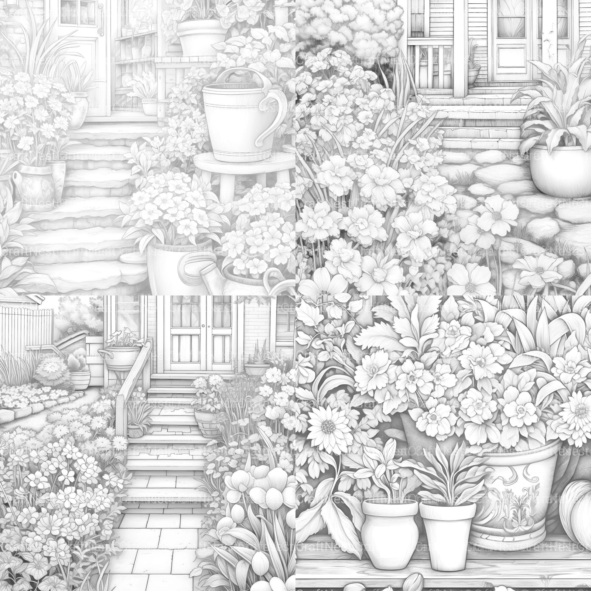 Spring Garden Coloring Book - CraftNest - Digital Crafting and Art
