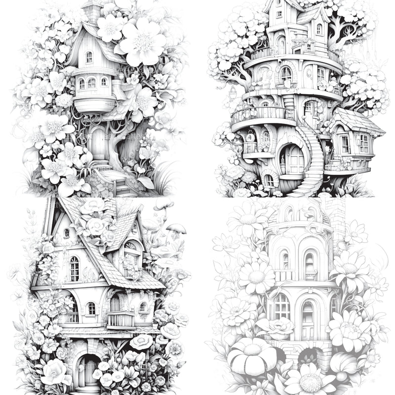 Blooming House Coloring Book - CraftNest - Digital Crafting and Art