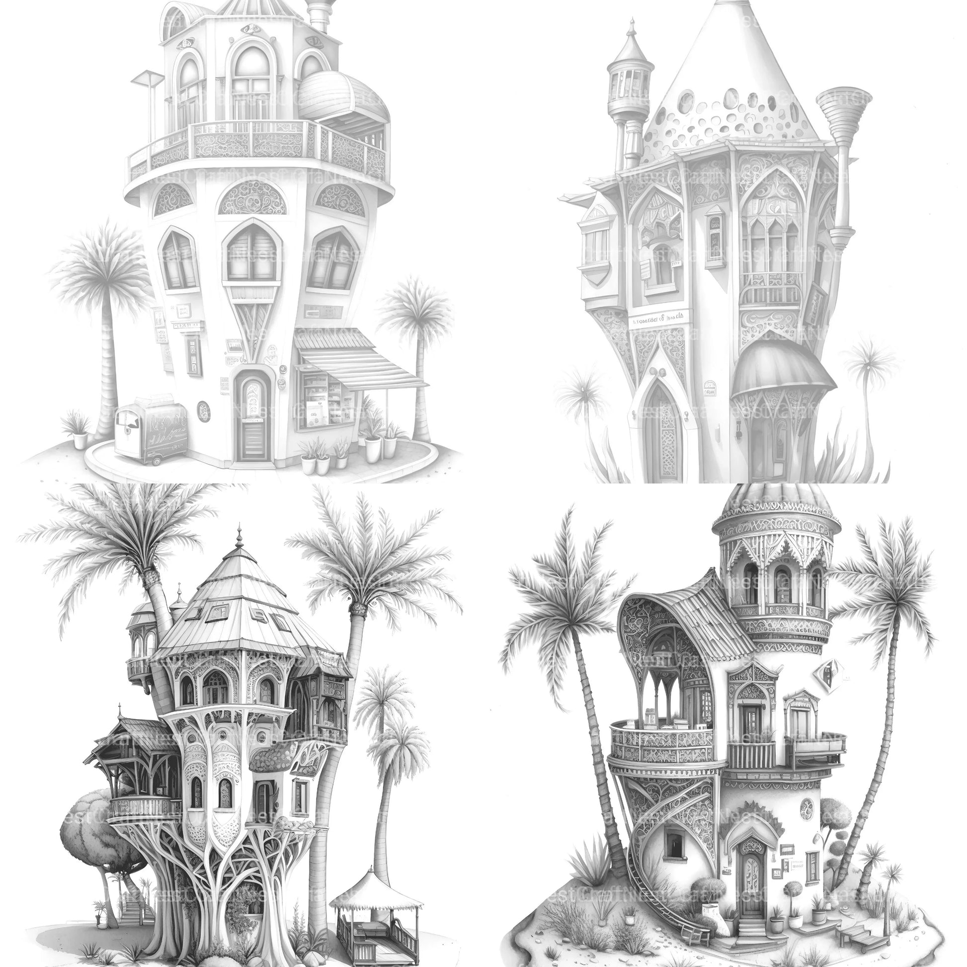 Dubai Tiny House Coloring Book - CraftNest - Digital Crafting and Art