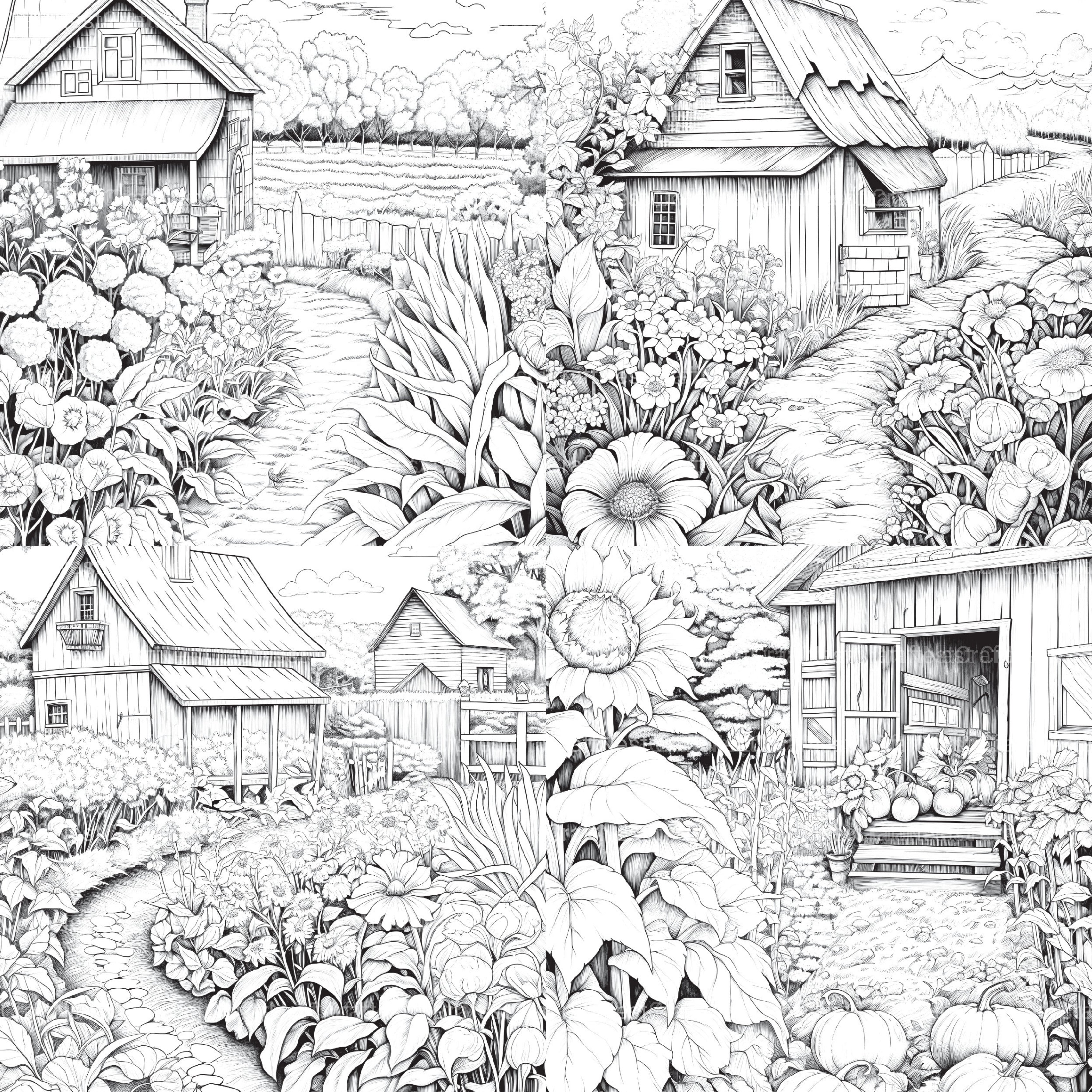 Farmers Garden Coloring Book 2 - CraftNest - Digital Crafting and Art