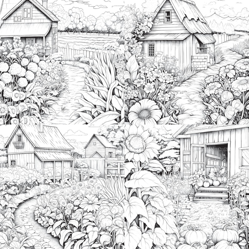 Farmers Garden Coloring Book 2 - CraftNest - Digital Crafting and Art