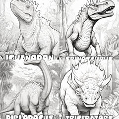 Kids Dinosaur Adventure Coloring Book - CraftNest - Digital Crafting and Art
