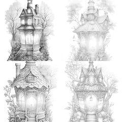 Lantern Fairy House Coloring Book - CraftNest - Digital Crafting and Art