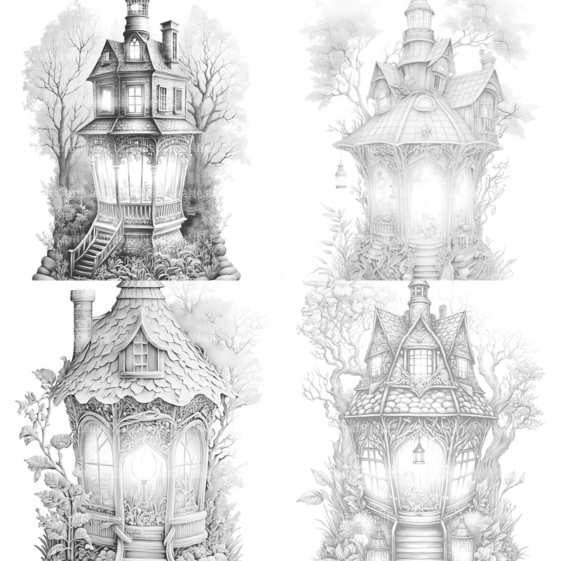 Lantern Fairy House Coloring Book - CraftNest - Digital Crafting and Art