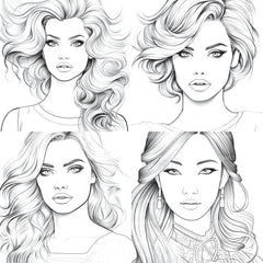 Beautiful Women Coloring Book - CraftNest - Digital Crafting and Art