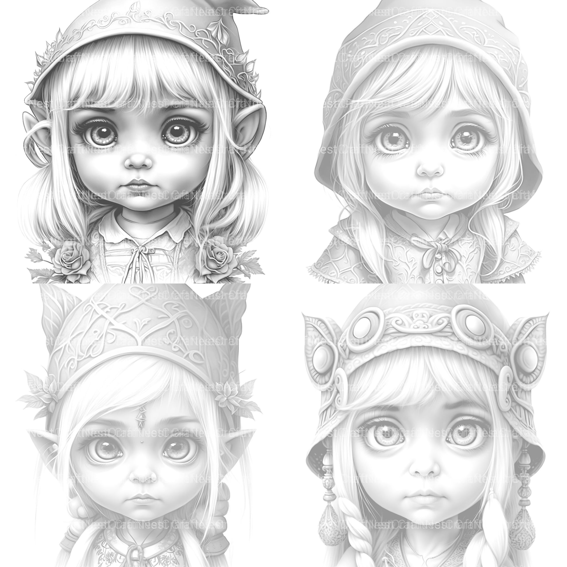 Gothic Girl Coloring Book - CraftNest - Digital Crafting and Art