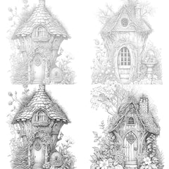 Secret Garden Fairy House Coloring Book - CraftNest - Digital Crafting and Art