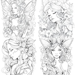 Beautiful Fairies Coloring Book - CraftNest - Digital Crafting and Art