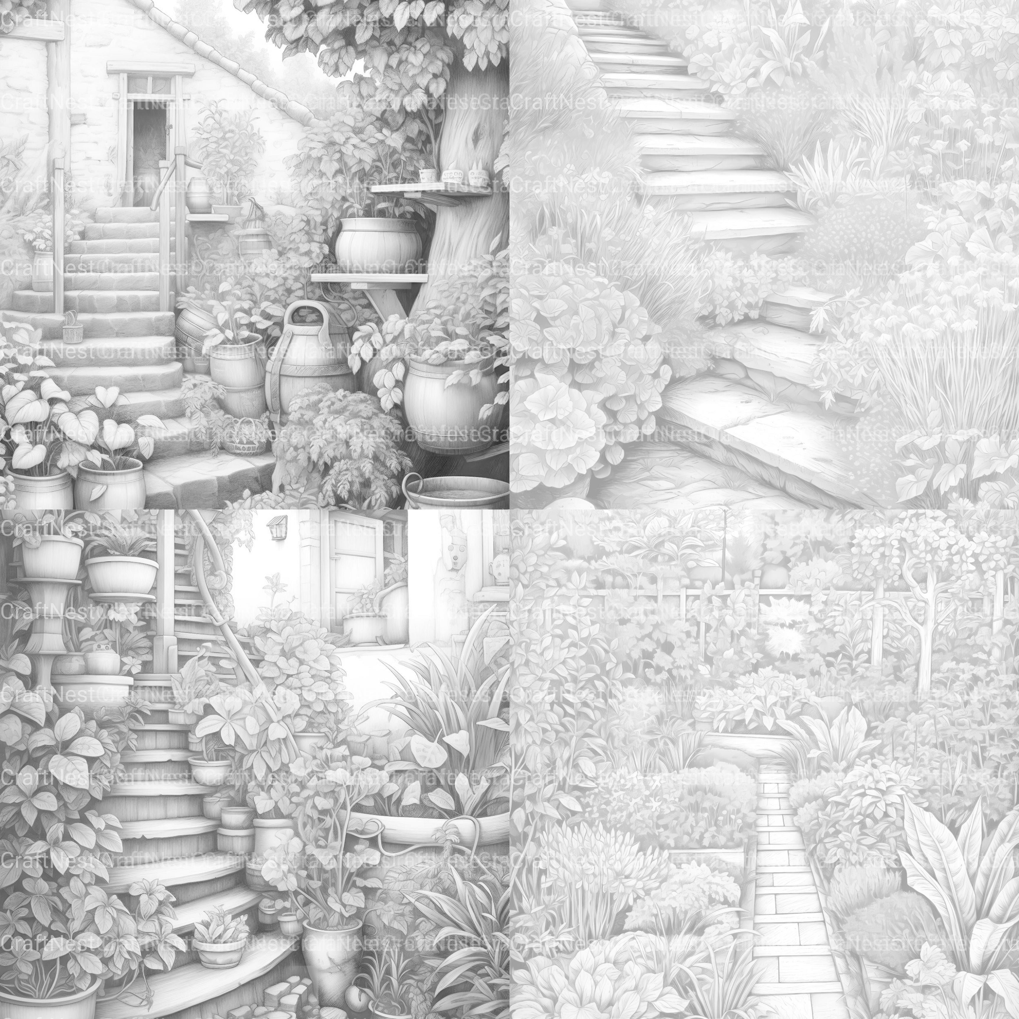 Herb Garden Coloring Book - CraftNest - Digital Crafting and Art