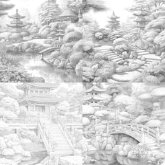 Japanese Garden Coloring Book - CraftNest - Digital Crafting and Art