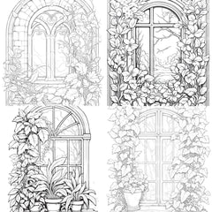 Blooming Window Coloring Book - CraftNest - Digital Crafting and Art