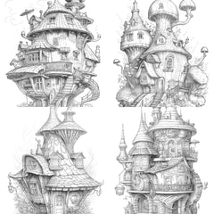 Futuristic Fairy House Coloring Book - CraftNest - Digital Crafting and Art
