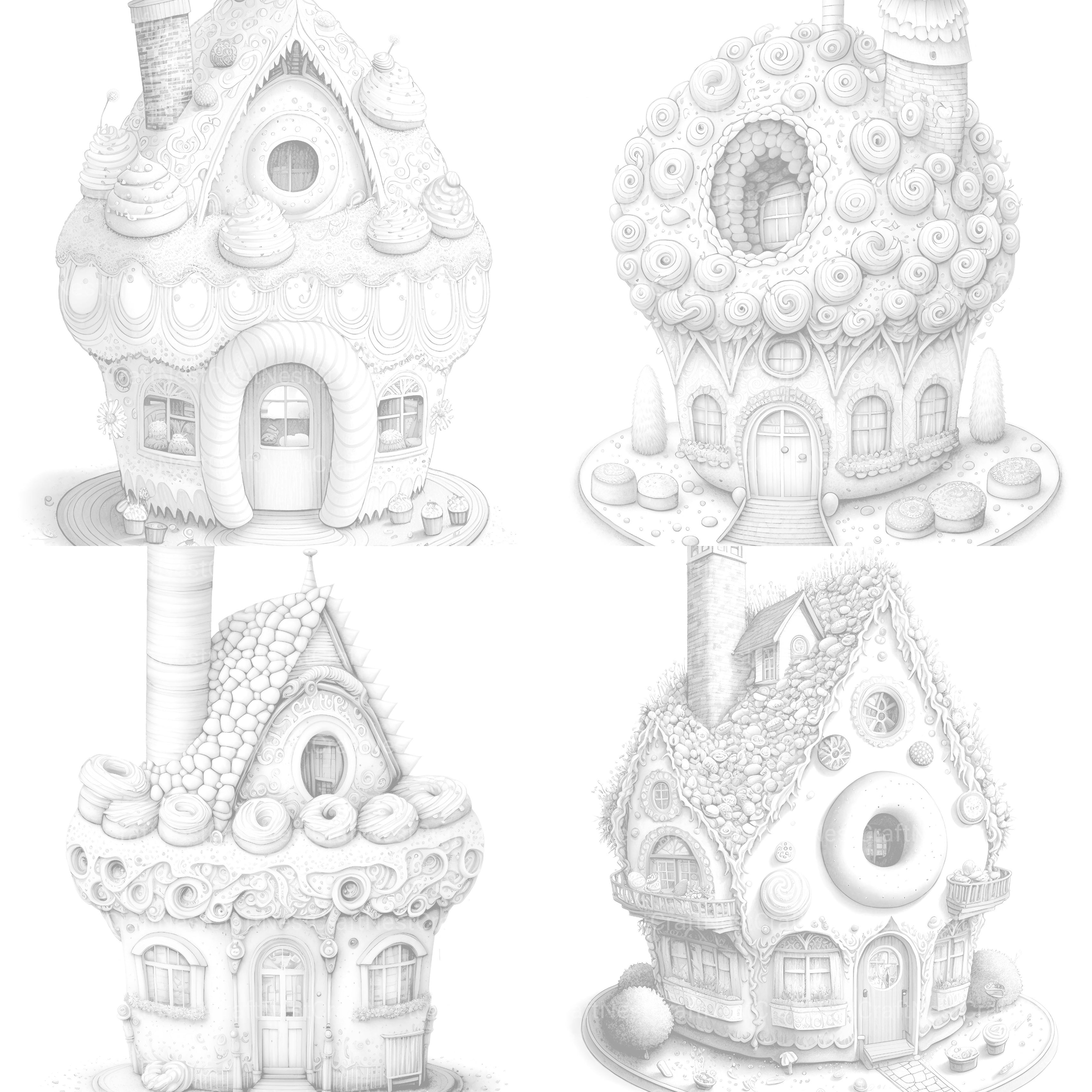 Donut House Coloring Book - CraftNest - Digital Crafting and Art