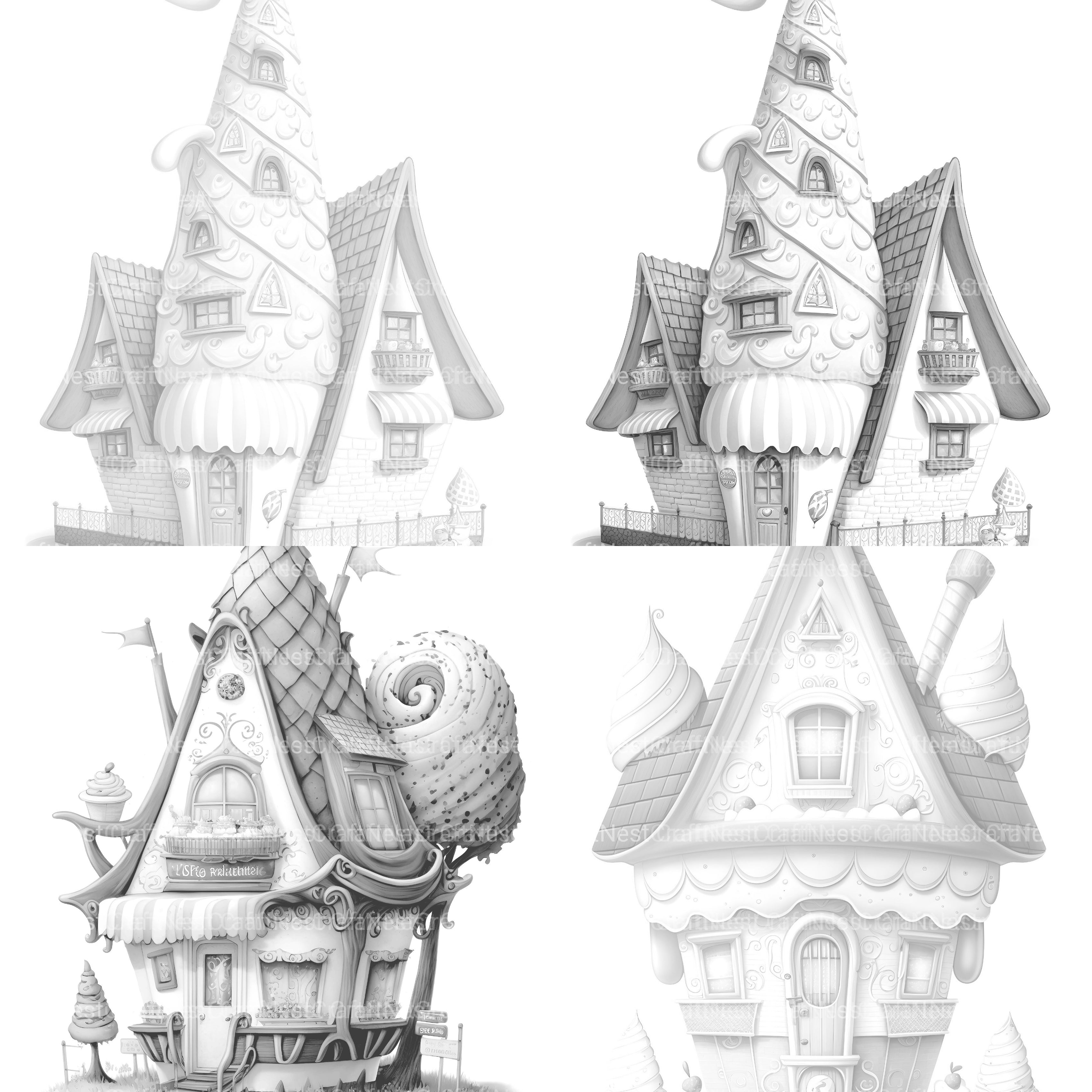Ice Cream House Coloring Book - CraftNest - Digital Crafting and Art