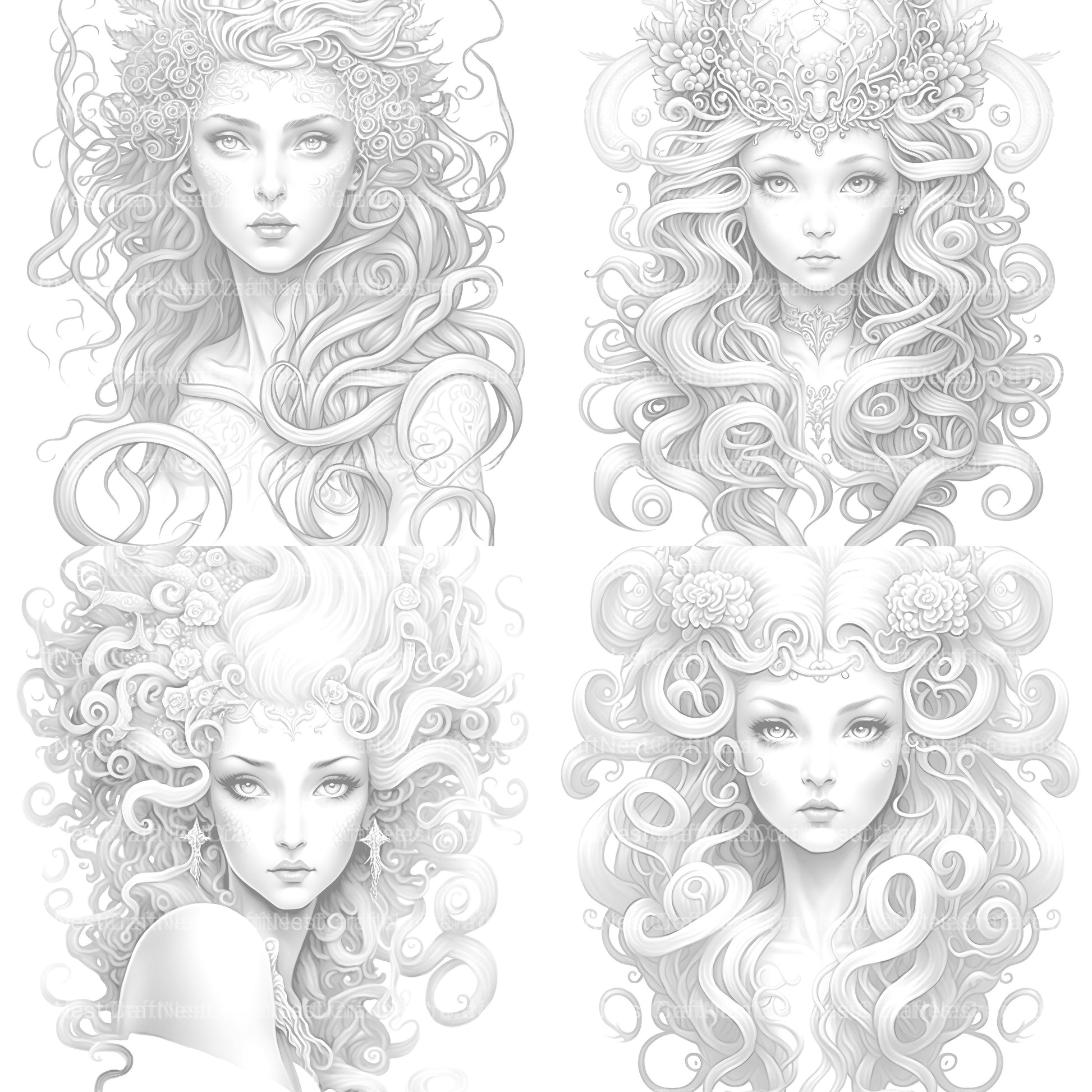 Medusa Coloring Book - CraftNest - Digital Crafting and Art
