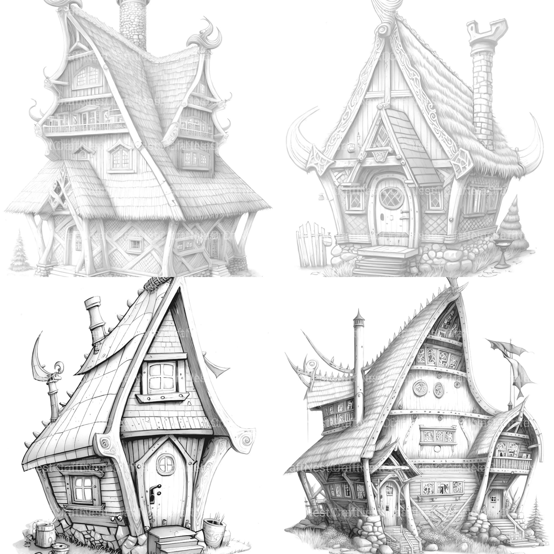 Viking Tiny House Coloring Book - CraftNest - Digital Crafting and Art