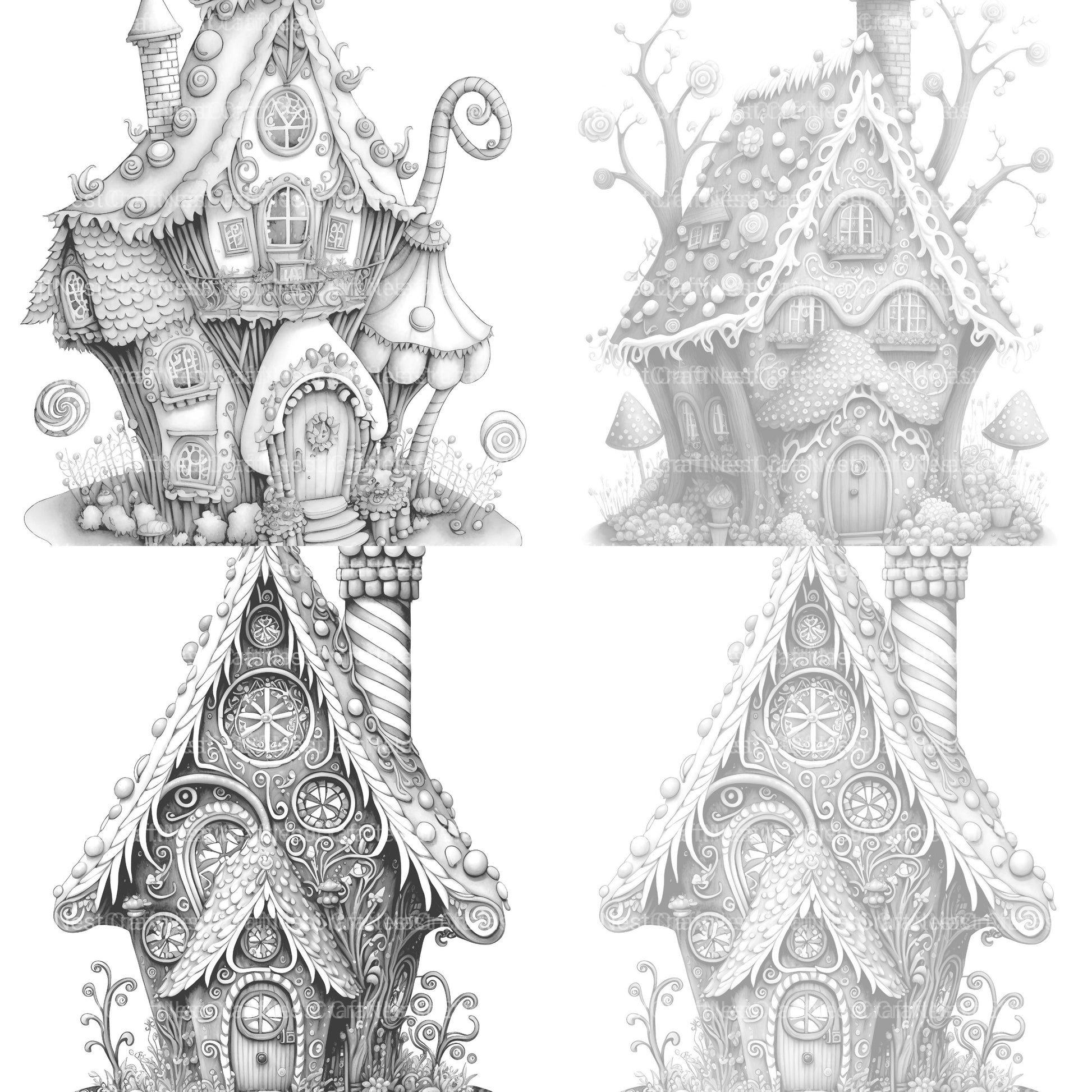 Gingerbread Fairy House Coloring Book - CraftNest - Digital Crafting and Art