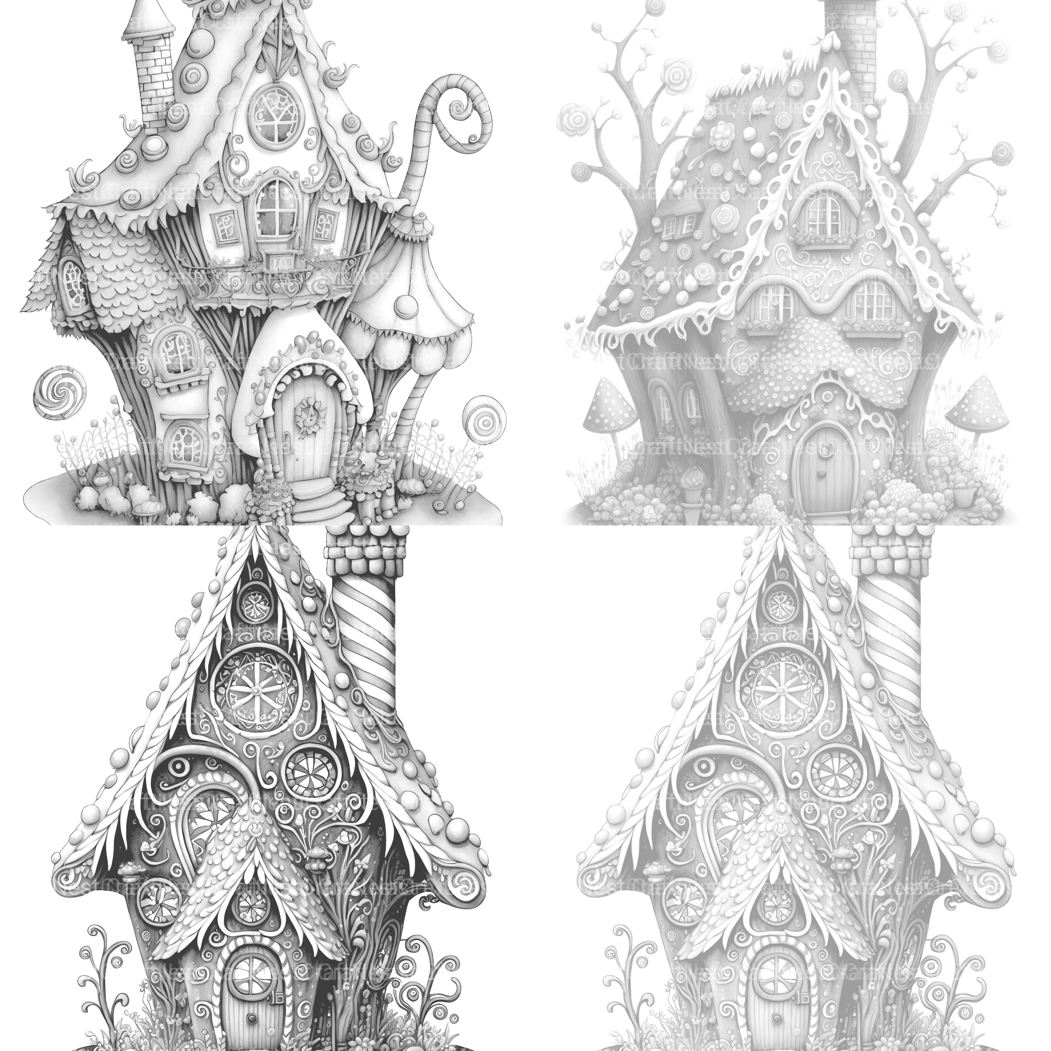 Gingerbread Fairy House Coloring Book - CraftNest - Digital Crafting and Art