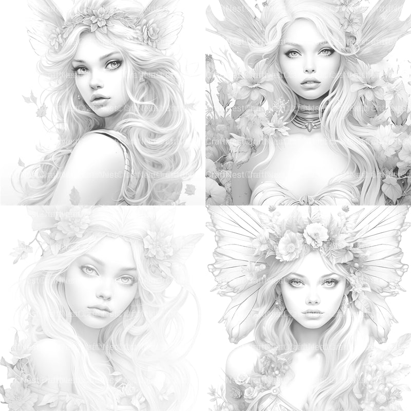 Beautiful Fairy Coloring Book - CraftNest - Digital Crafting and Art