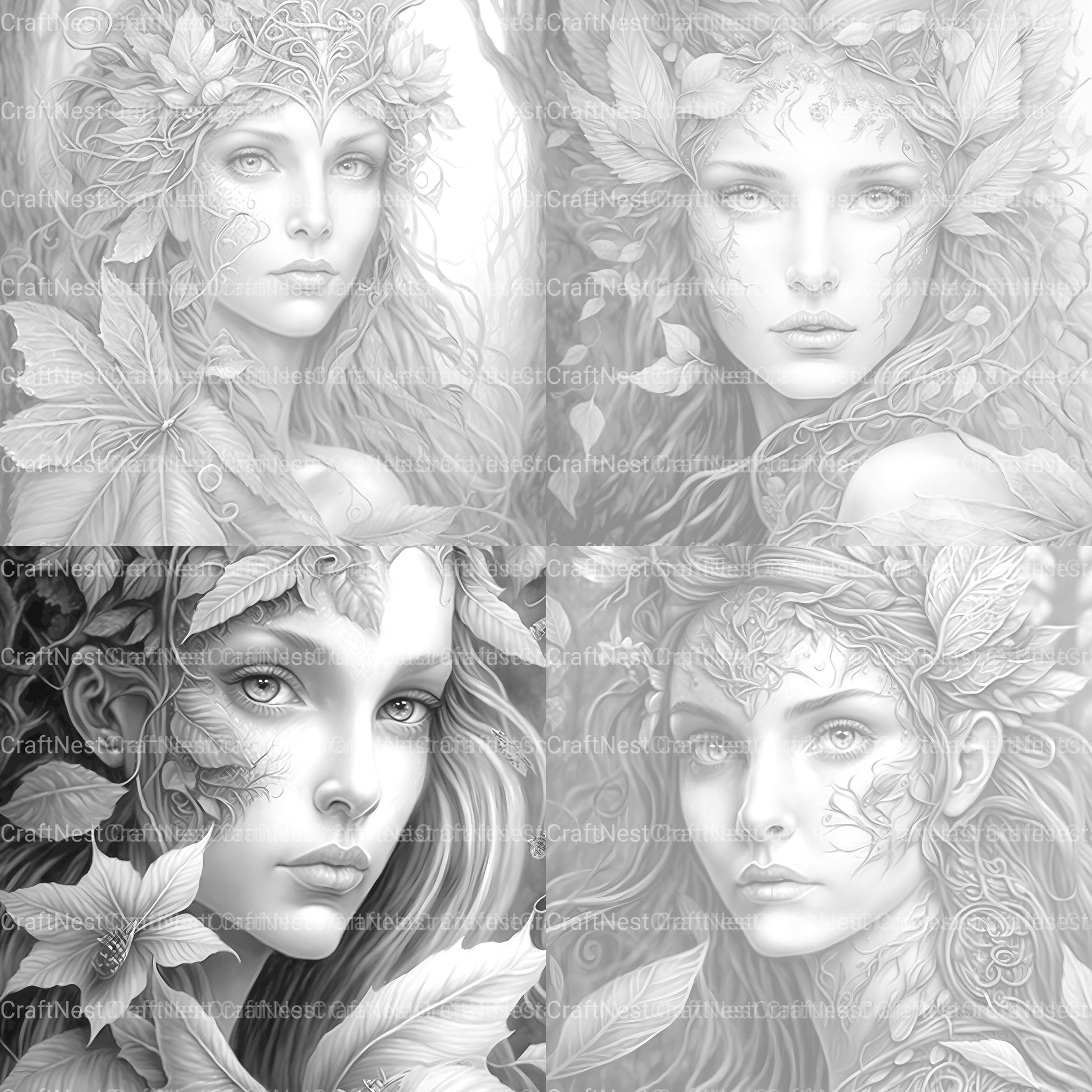 Forest Fairy Coloring Book - CraftNest - Digital Crafting and Art
